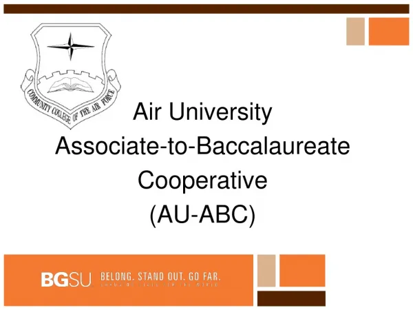 Air University Associate-to-Baccalaureate Cooperative (AU-ABC)