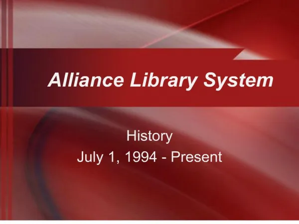 Alliance Library System
