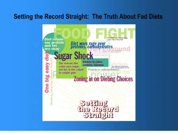 Setting the Record Straight: The Truth About Fad Diets