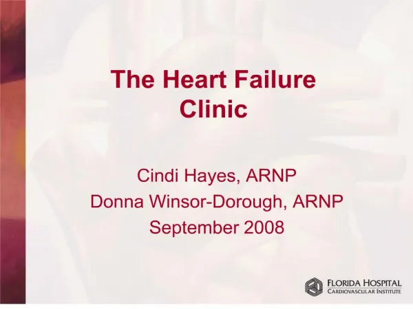 The Heart Failure Clinic