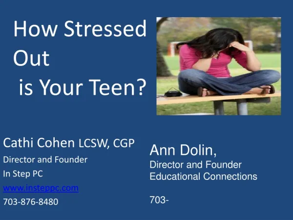How Stressed Out is Your Teen?