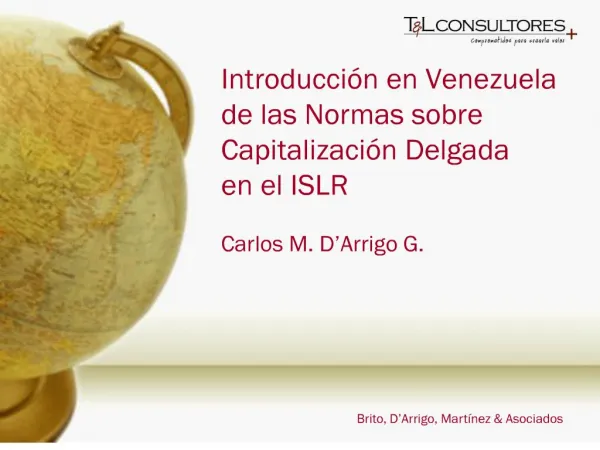 Introducci n en Venezuela de las Normas sobre Capitalizaci n Delgada en el ISLR