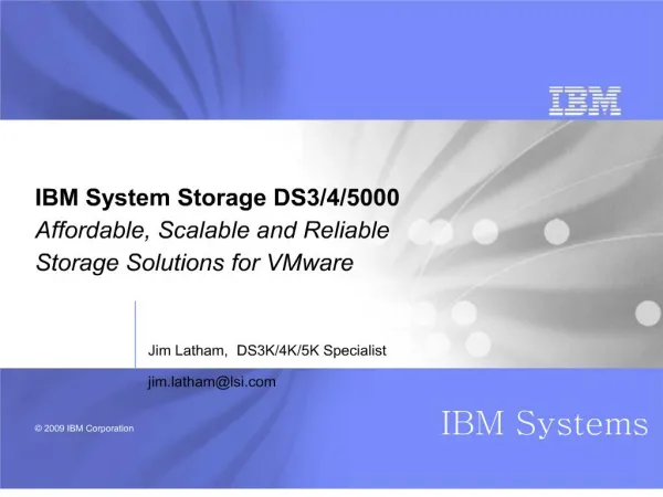 IBM DS5000 Disk System