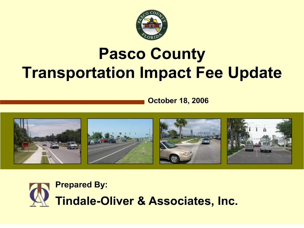 PPT Pasco County Transportation Impact Fee Update PowerPoint