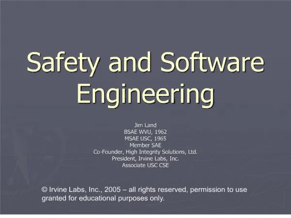 Safety and Software Engineering