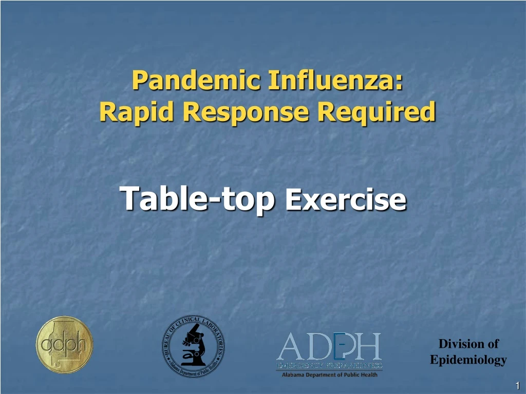 pandemic influenza rapid response required