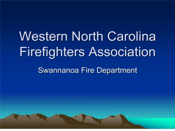 Western North Carolina Firefighters Association