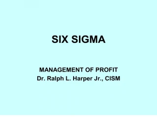 SIX SIGMA - slide 1
