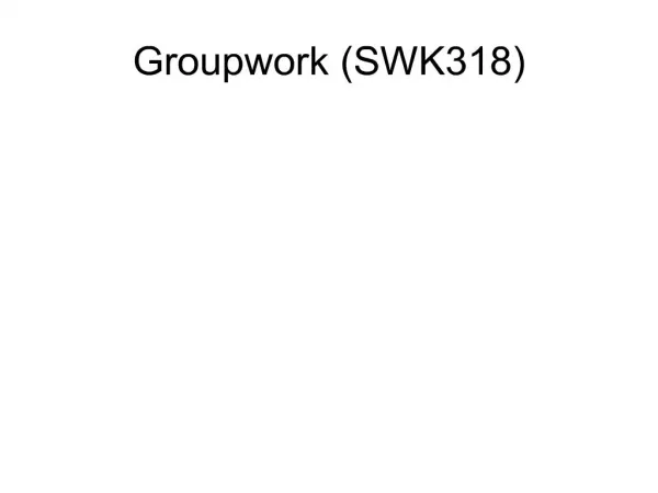 Groupwork SWK318