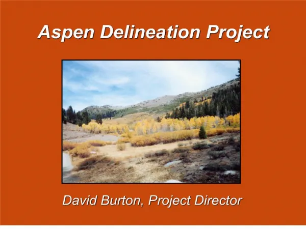 Aspen Delineation Project