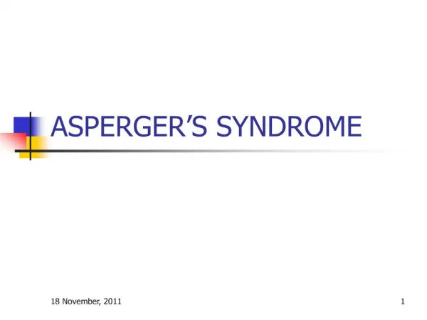 ASPERGER S SYNDROME