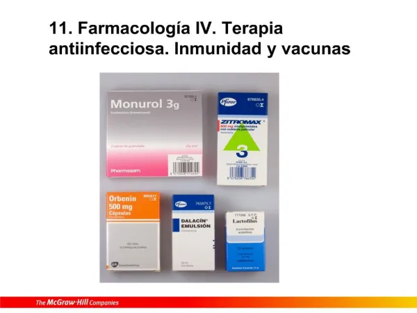 11. Farmacolog a IV. Terapia antiinfecciosa. Inmunidad y vacunas