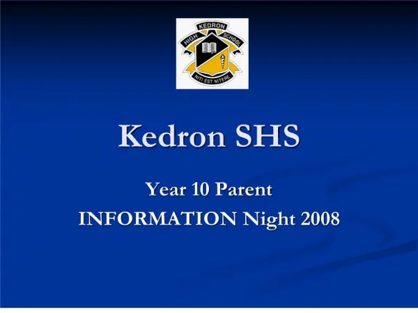 Kedron SHS