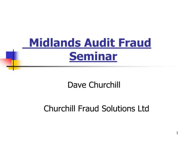 Midlands Audit Fraud Seminar
