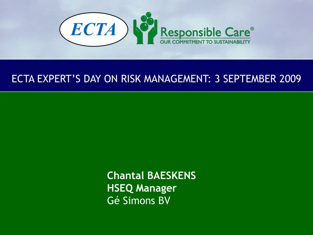 ecta expert s day on risk management 3 september