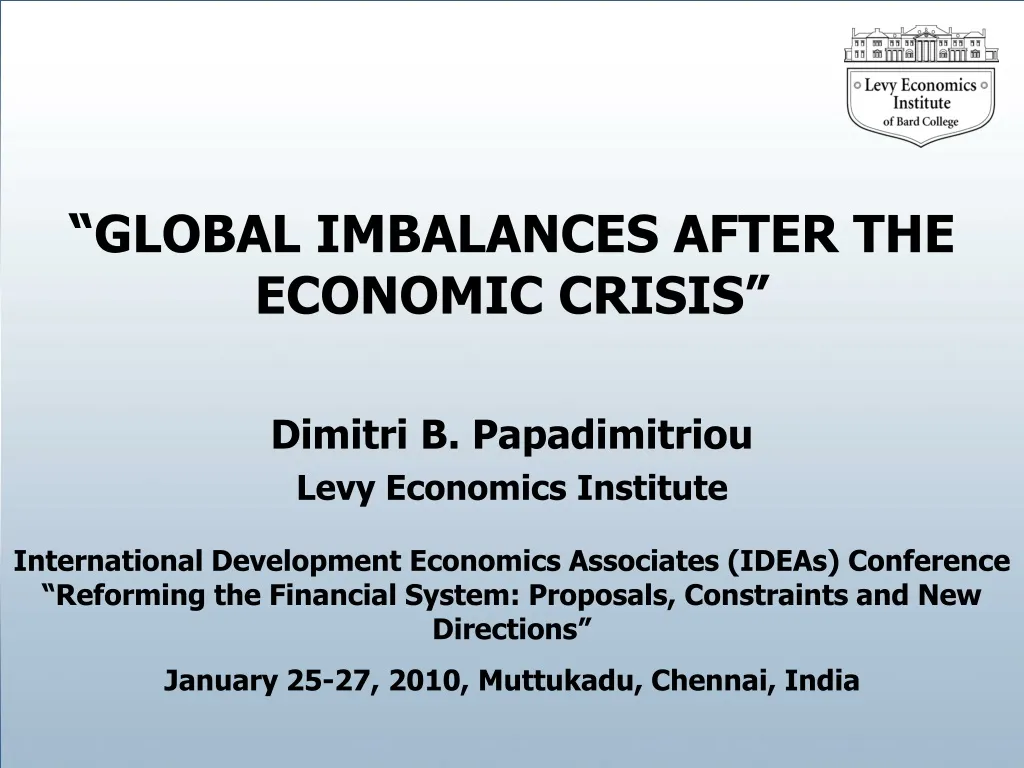 global imbalances after the economic crisis