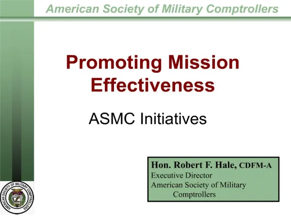 Promoting Mission Effectiveness