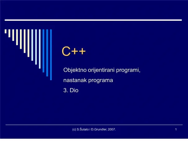 Objektno orijentirani programi, nastanak programa 3. Dio