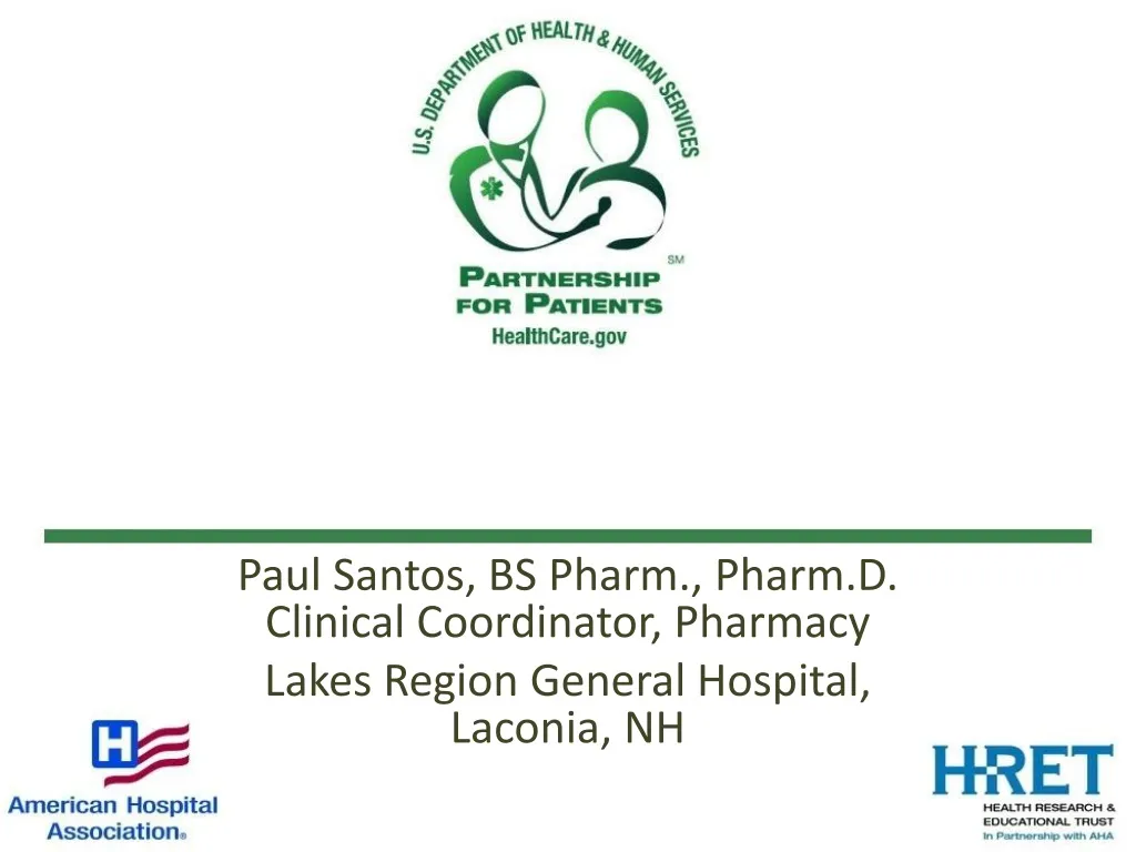 paul santos bs pharm pharm d clinical coordinator pharmacy lakes region general hospital laconia nh