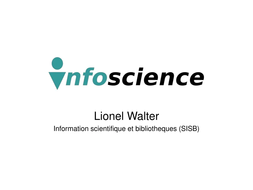 lionel walter information scientifique et bibliotheques sisb