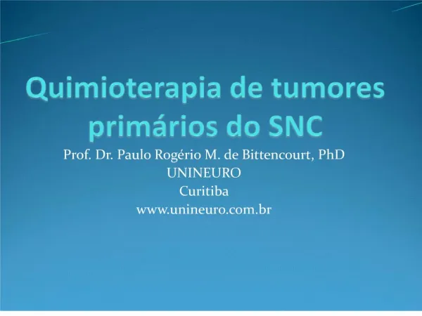 Quimioterapia de tumores prim