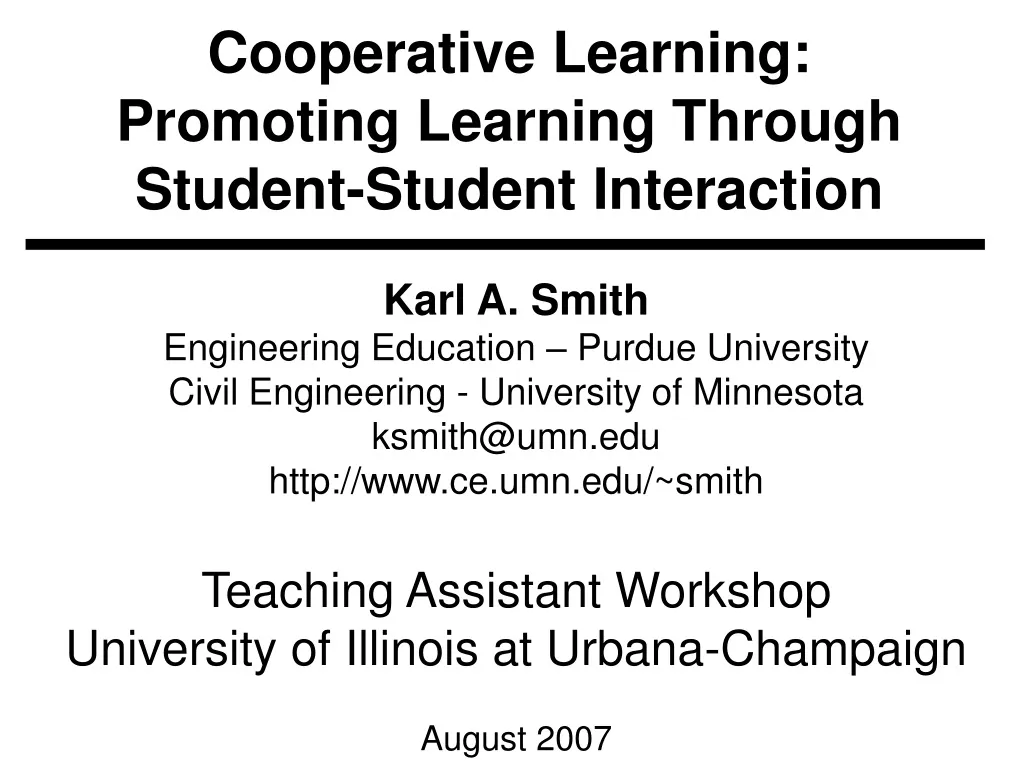 cooperative learning promoting learning through student student interaction