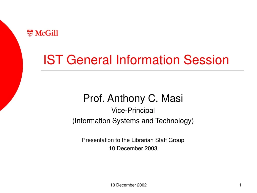 ist general information session