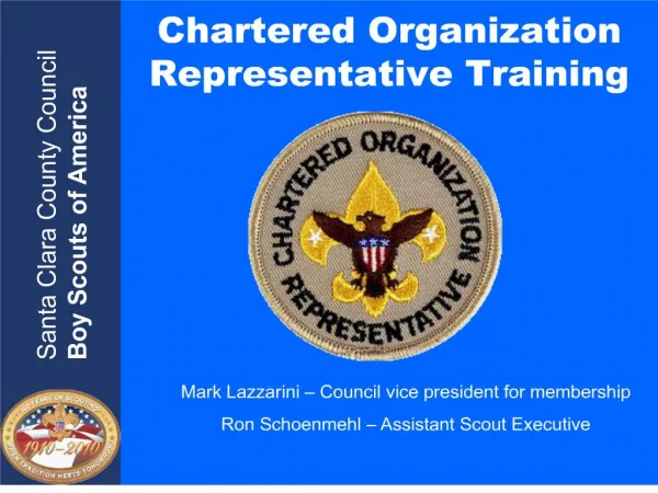 Chartered Organization Representative Training