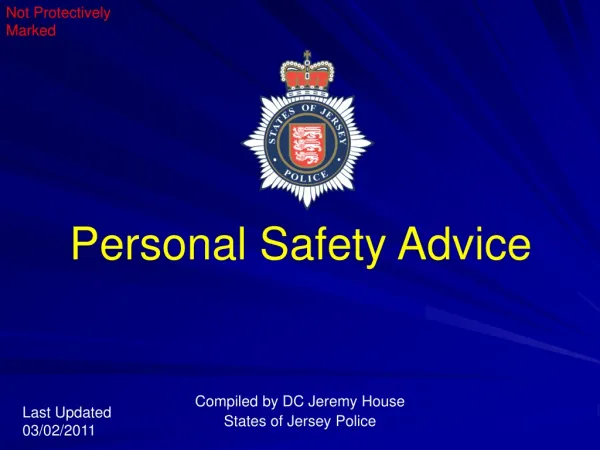 Personal Safety Advice