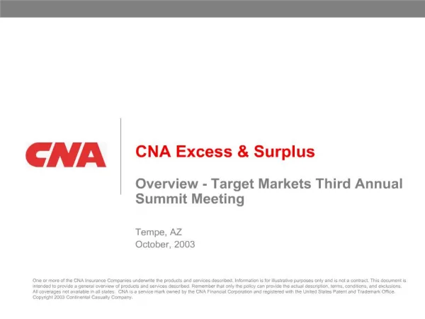 CNA Excess Surplus