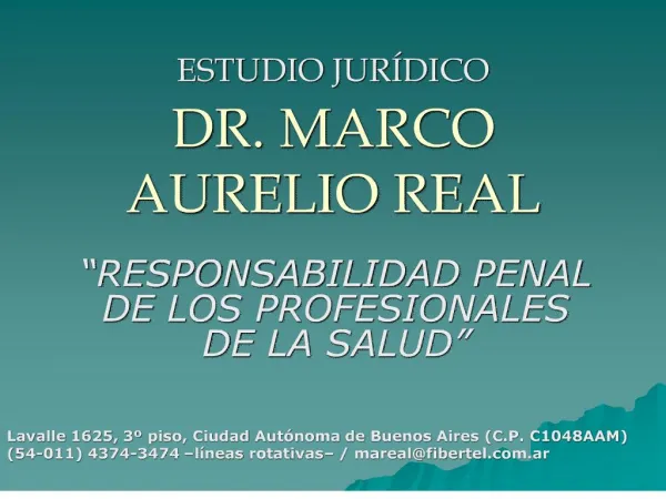 ESTUDIO JUR DICO DR. MARCO AURELIO REAL