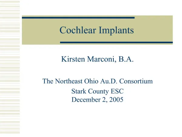 Cochlear Implants