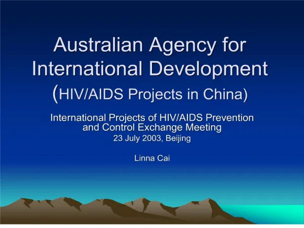 Australian Agency for International Development HIV