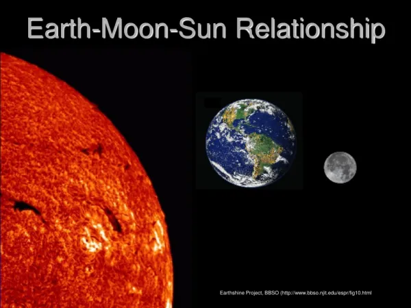 Earth-Moon-Sun Relationship