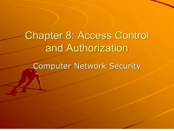 Chapter 8: Access Control and Authorization