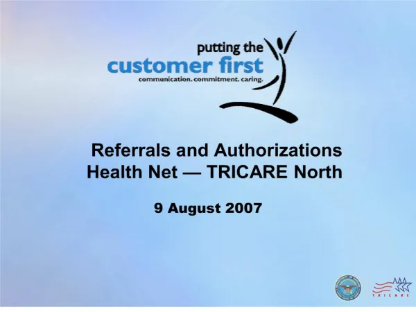 Referrals and Authorizations Health Net TRICARE North