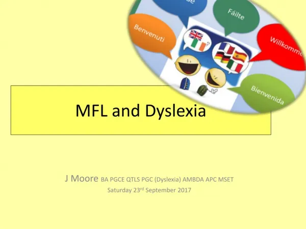 MFL and Dyslexia