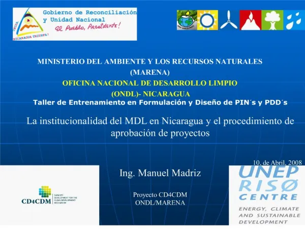 La institucionalidad del MDL en Nicaragua y el procedimiento de ...