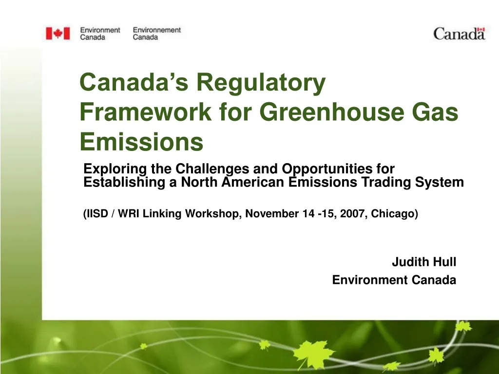 canada s regulatory framework for greenhouse gas emissions