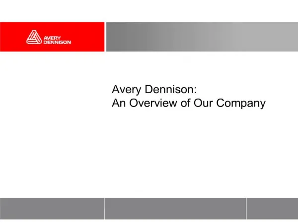 Avery Dennison: An Overview of Our Company
