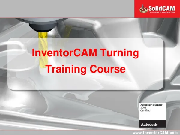 InventorCAM Turning Training Course