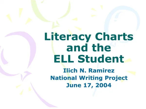 Literacy Charts and the ELL Student