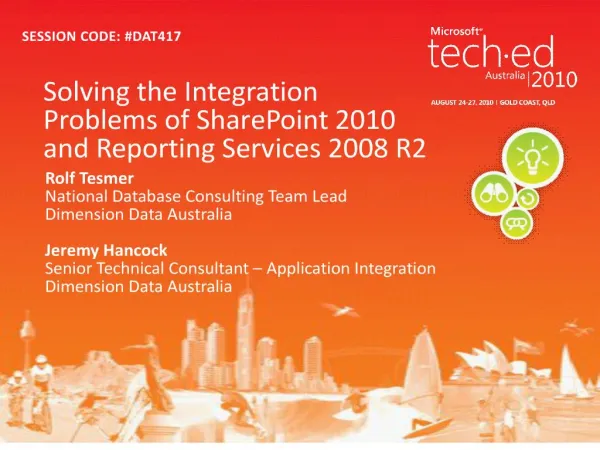 Solving the Integration Problems of SharePoint 2010