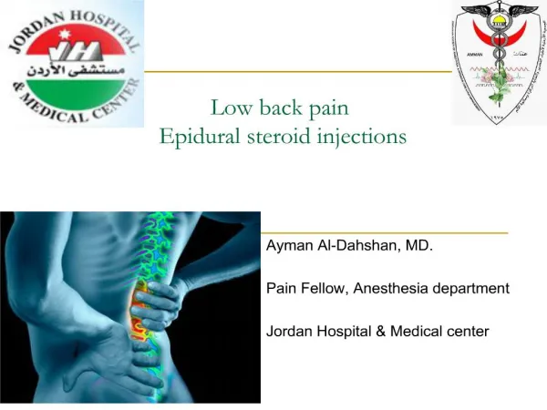 Low back pain Epidural steroid injections
