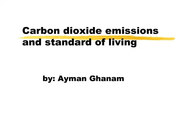 Carbon dioxide emissions and standard of living