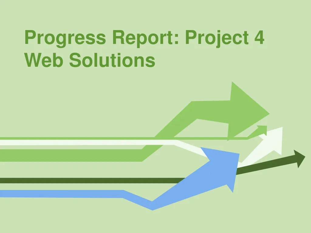 progress report project 4 web solutions