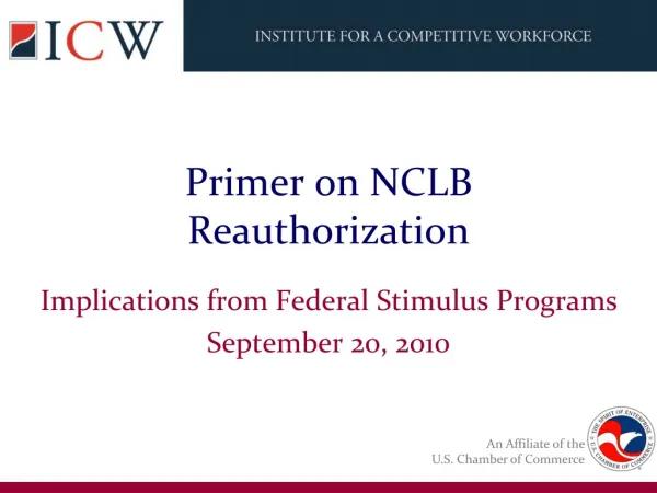 Primer on NCLB Reauthorization