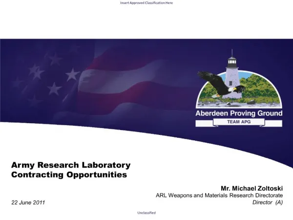 Army Research Laboratory Contracting Opportunities
