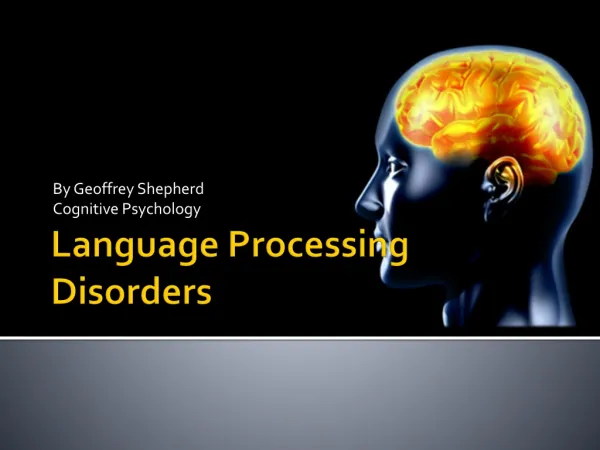 Language Processing Disorders
