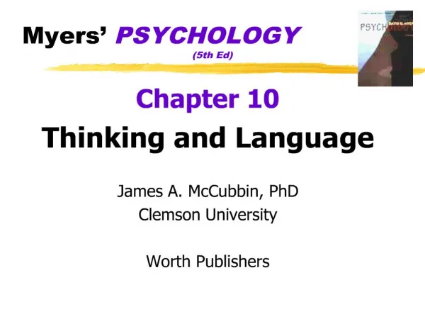 Myers PSYCHOLOGY 5th Ed